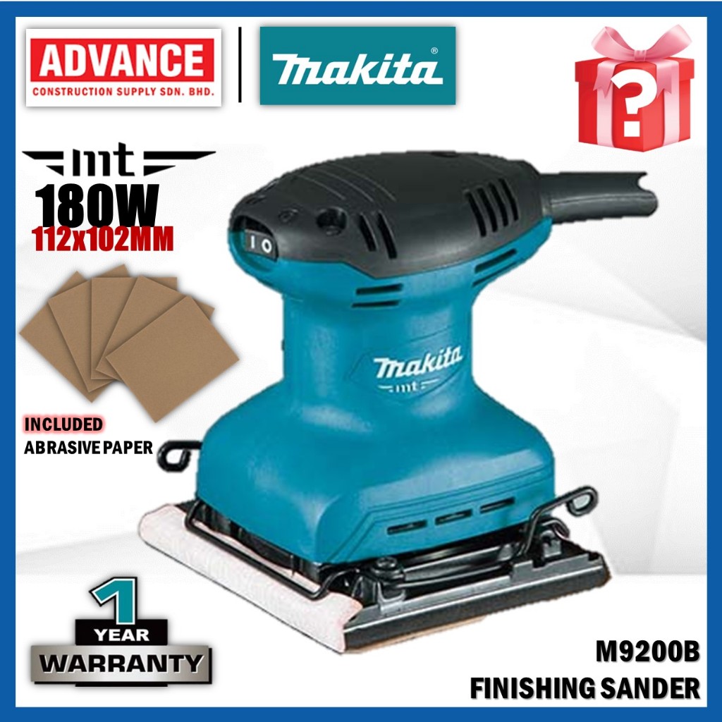 MAKITA MT SERIES M9200 / M9200B เครื่องขัดกระดาษทรายแบบฉีก