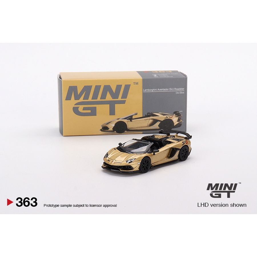 Mini GT Lamborghini Aventador SVJ Roadster Oro Elios #363