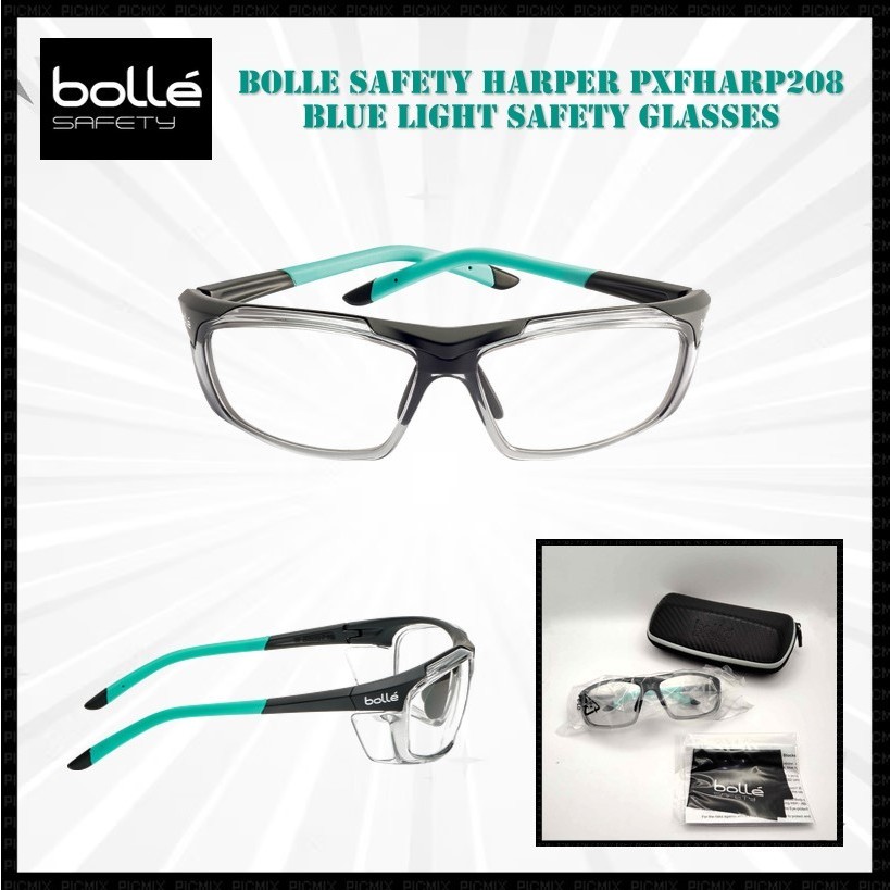 Bolle Safety HARPER PXFHARP208 แว่นตานิรภัย ป้องกันแสงสีฟ้า