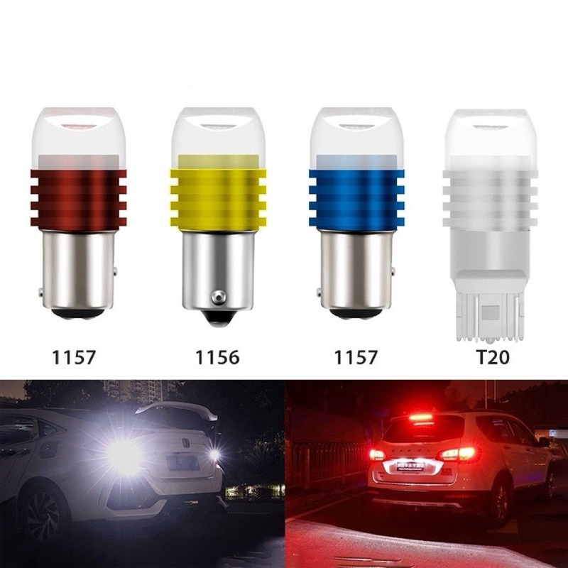 1156 1157 T20 P21W W21W/5W P21/5W LED รถสัญญาณไฟเบรคหลอดไฟสํารอง 3LED
