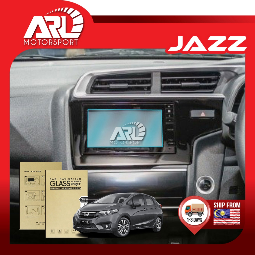 Honda Jazz Fit GK GK5 T5A 3rd 2014-2025 Tempared หัวแก้วหน่วยหน้าจอคอนโซลกลางเครื่องเล่นมัลติมีเดีย 