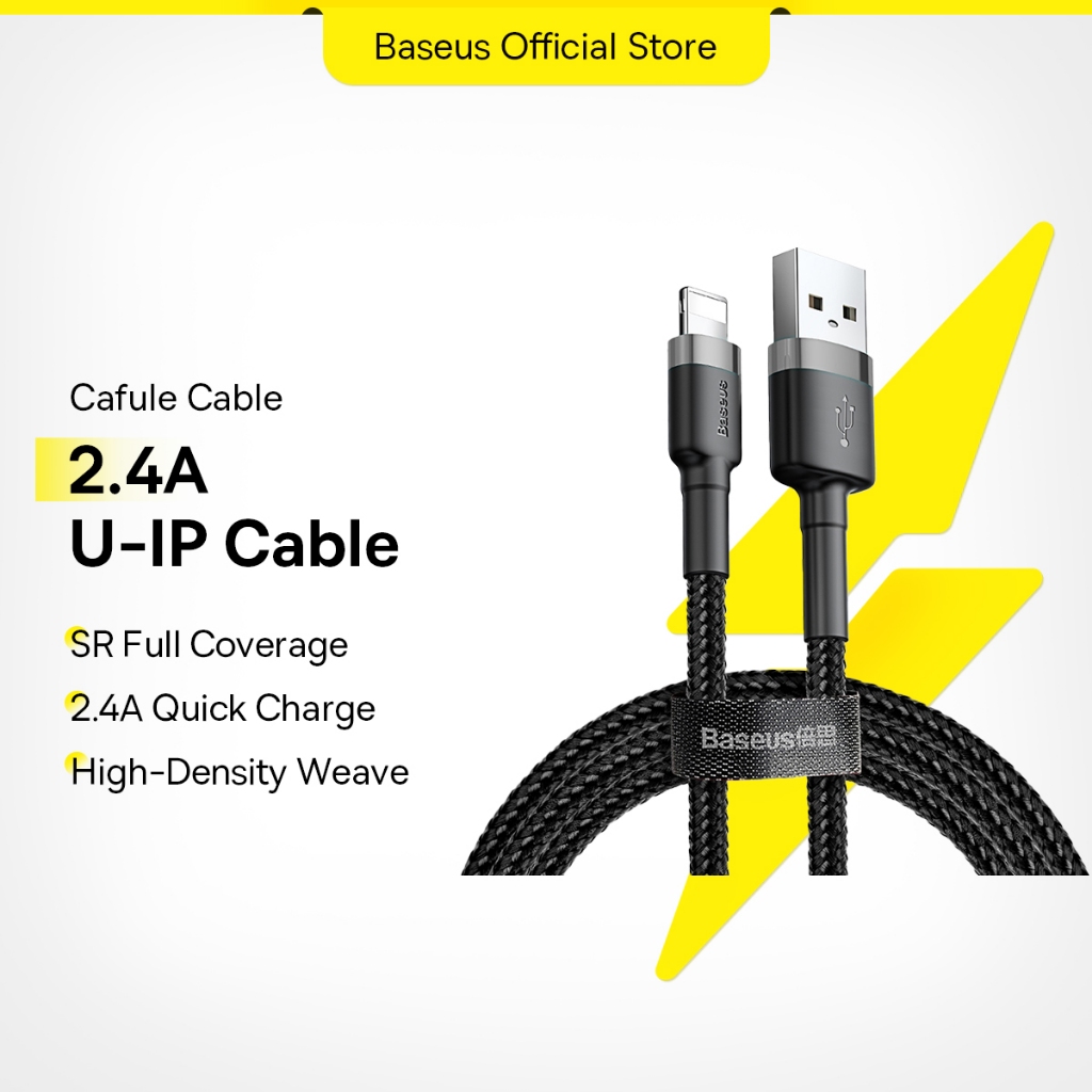 Baseus USB Fast Data Cable Charger เข้ากันได้กับ iPhone (2.4A)