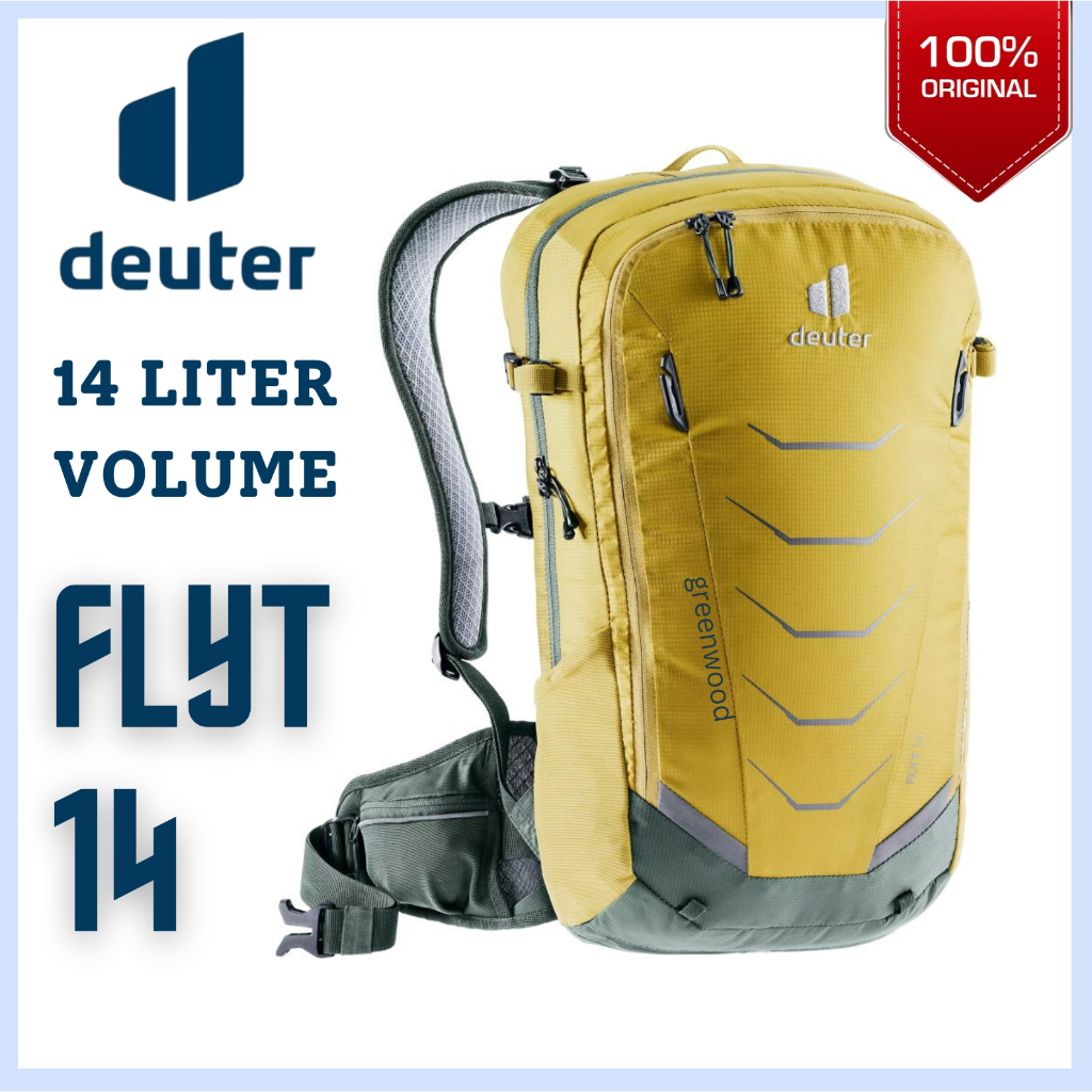 DEUTER Flyt 14 Bike Backpack Original Deuter, 14L Volume, Unisex, Rain Cover, Airstripes Syste