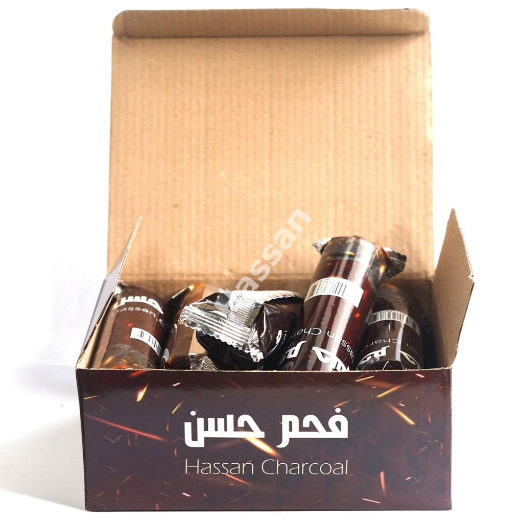 ถ่านชาร์โคล 🔥 Arang 33mm-80pcs--torch-coal-Quick-Lightening-Arang-Emas-bukhoor-Bakhoor-Bukhr-Oud-Arang