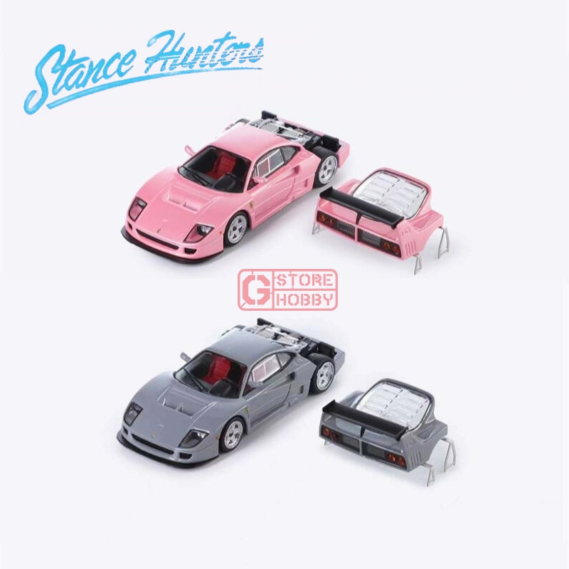 STANCE HUNTERS 1/64 FERRARI F40 LM GREY / สีชมพู