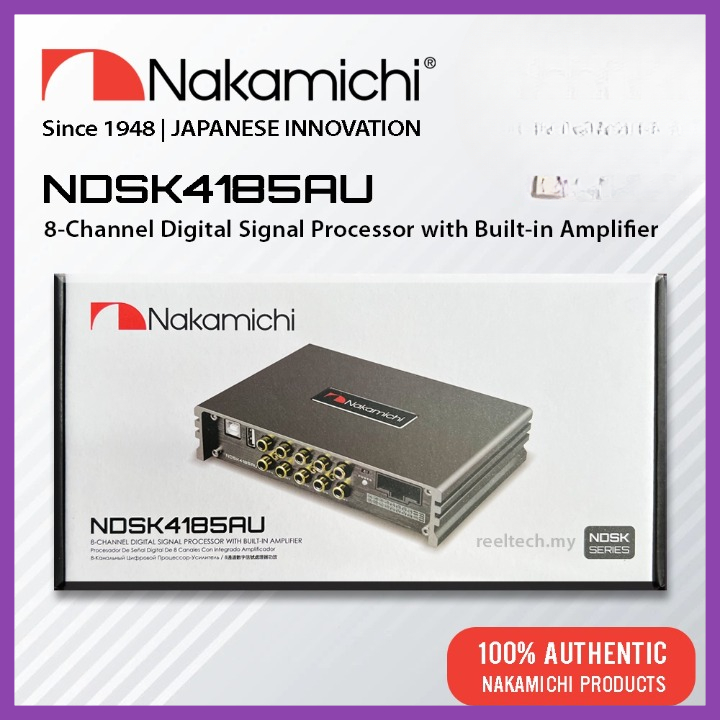 NAKAMICHI Nakamiichi NDSK 4185AU - 8 ช่อง 4 IN 8 OUT 31 Band EQ DSP Amplifier | รถ DSP