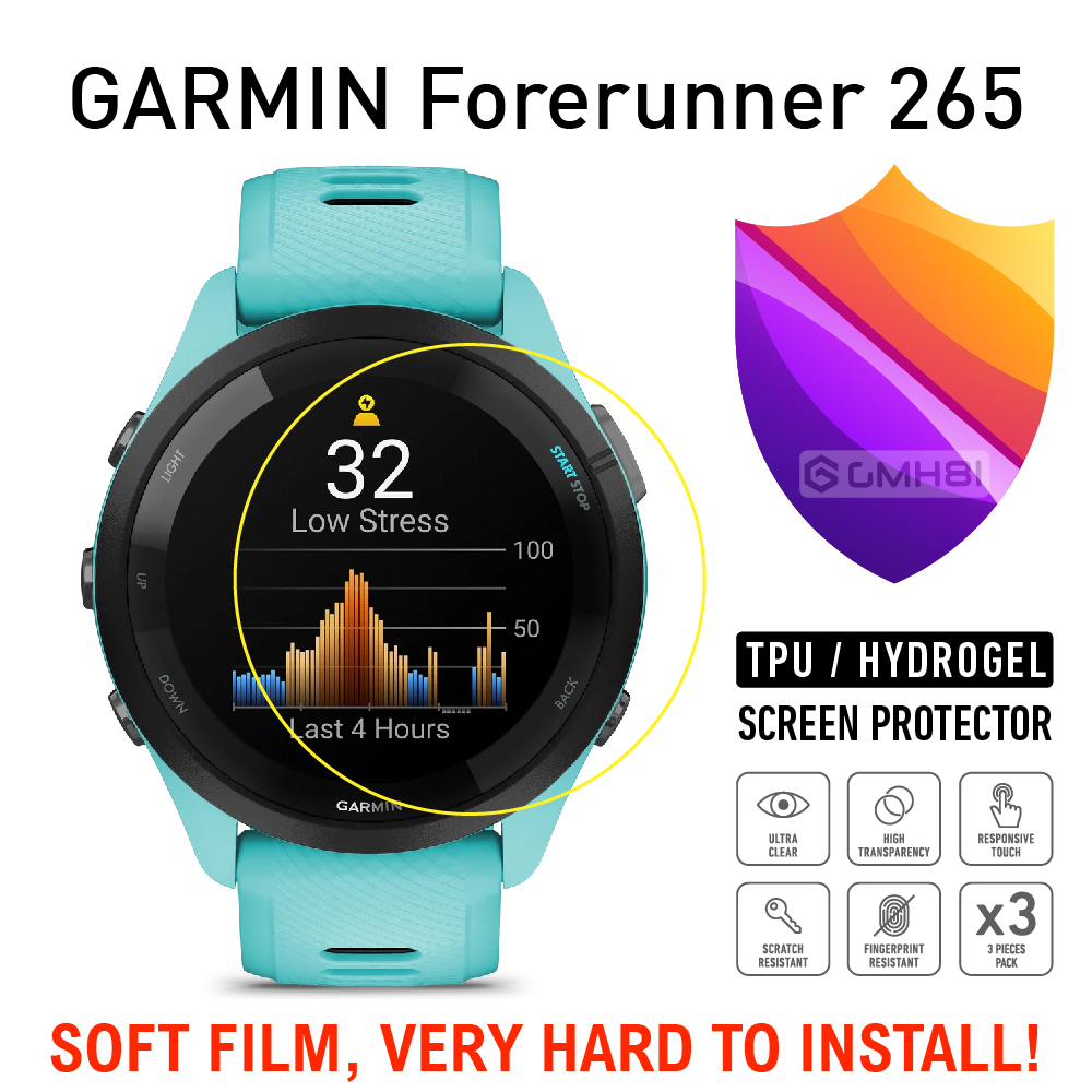 3 ชิ้น Nano TPU Hydrogel Film Shock Absorption Screen Protector Guard สําหรับผู้เบิกทาง Garmin 265 2
