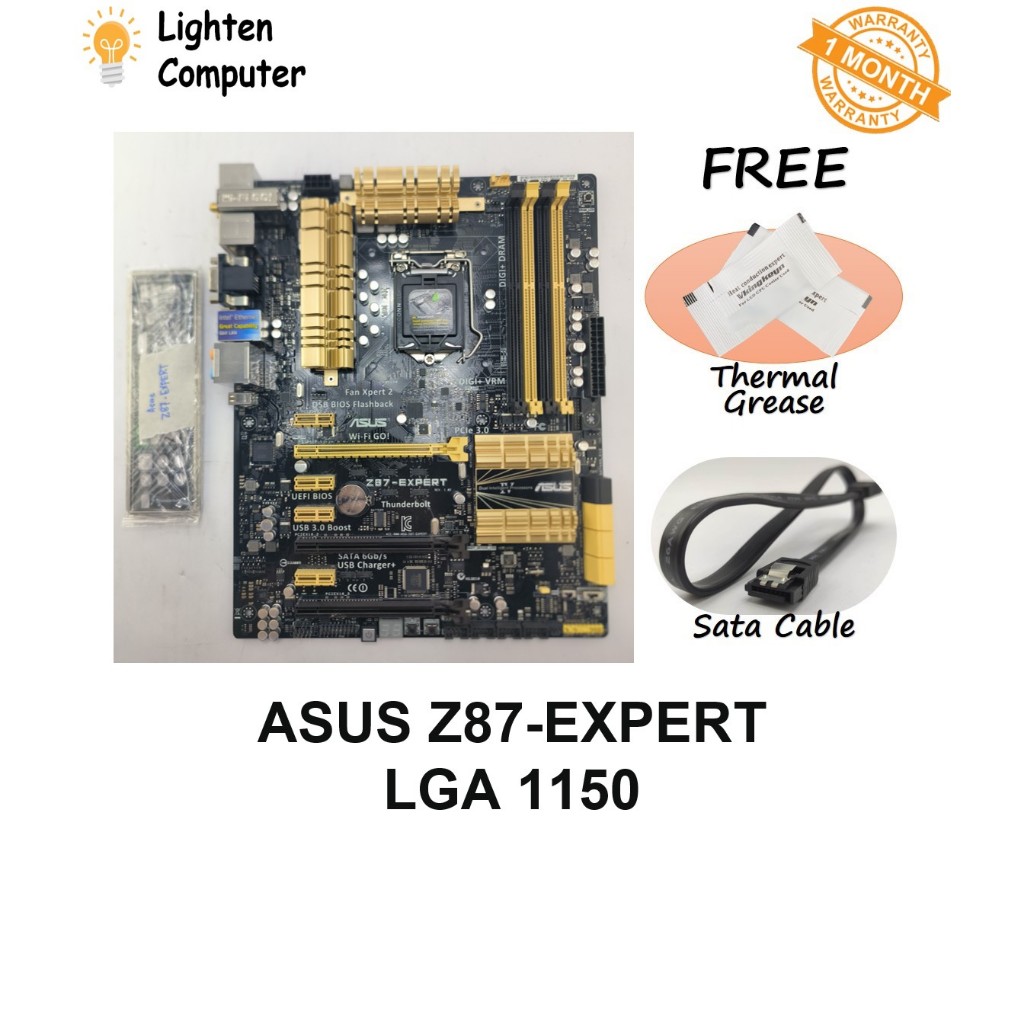 เมนบอร์ดUSED ASUS Z87 EXPERT / SABERTOOTH Z87 / Z87 C | Z87 | แอลจีเอ 1150 | 4th Gen Intel / Intel X