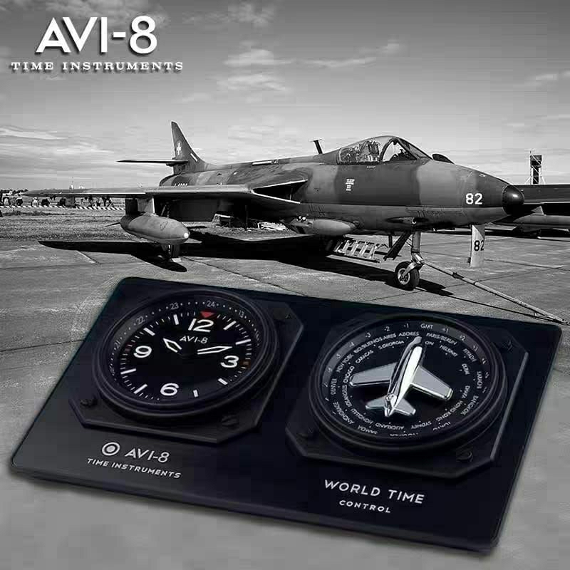 AVI-8 GMT World Time Clock AV-Clock-01