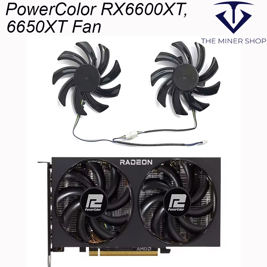PowerColor RX 6600, 6600 XT, 6650 XT GPU เปลี่ยนพัดลม