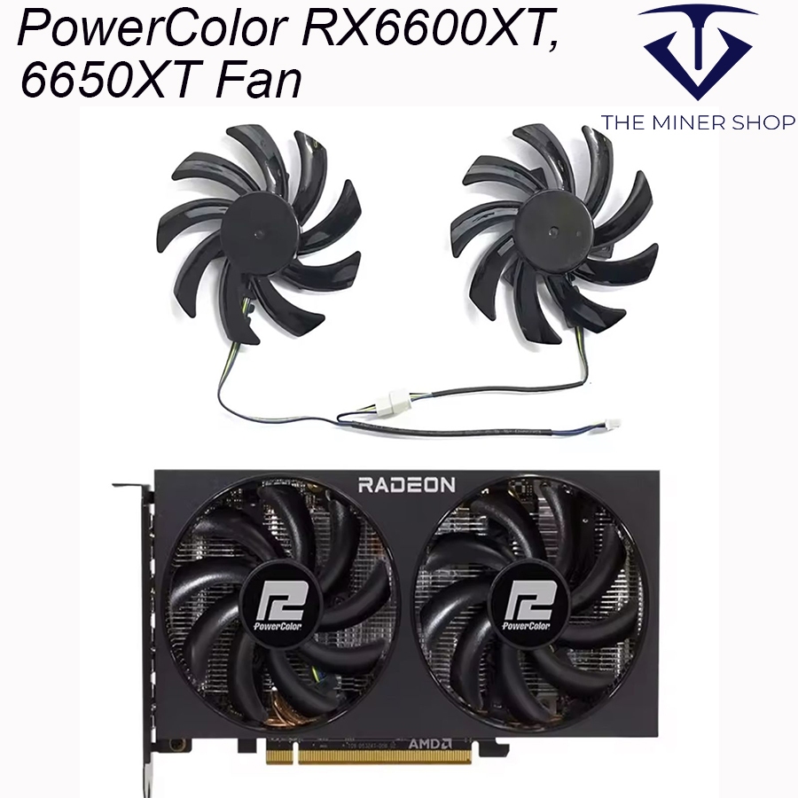 Powercolor RX 6600, 6600 XT, 6650 XT GPU เปลี่ยนพัดลม