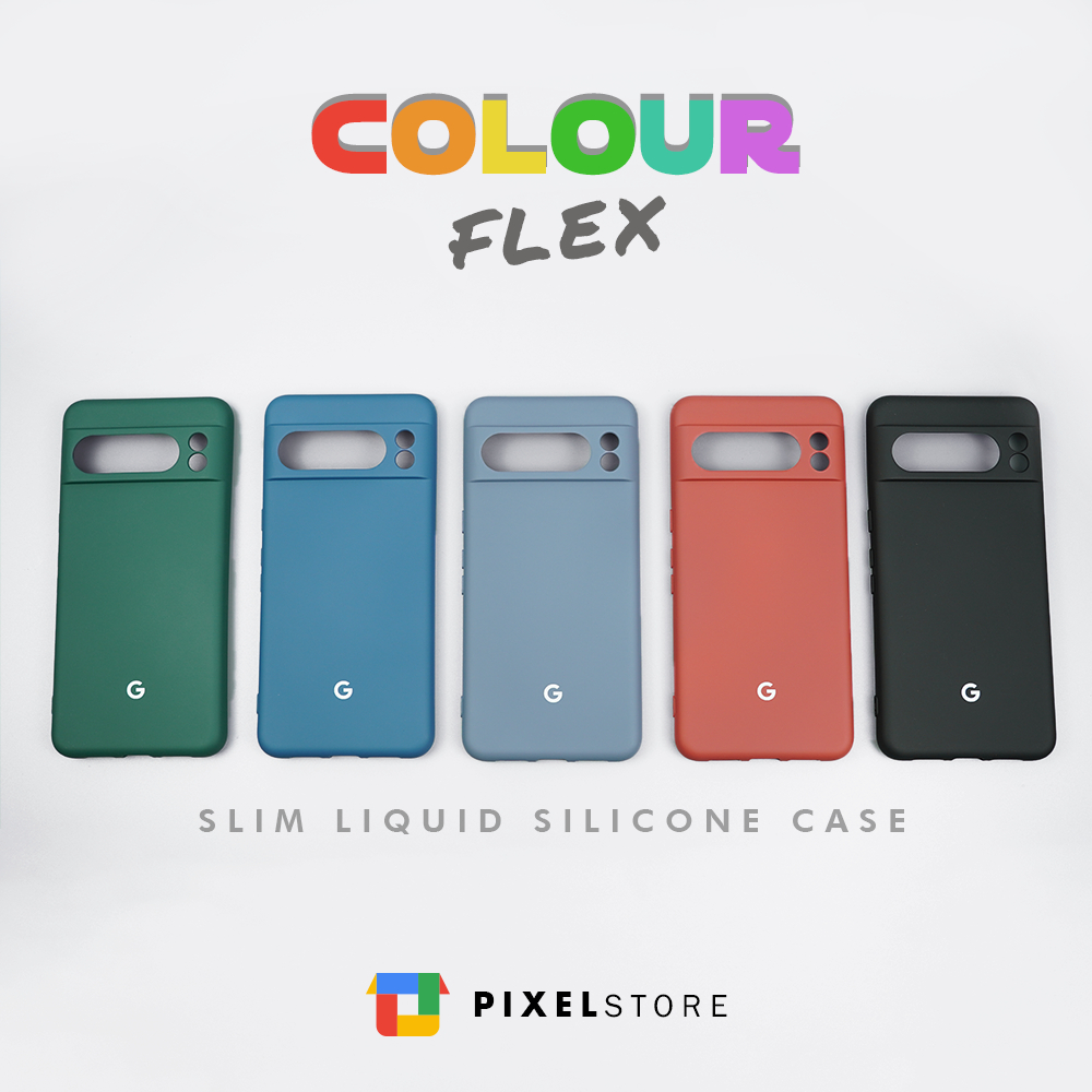 ColorFlex ซิลิโคนเหลว Slim TPU กรณี Google Pixel 10a10/10ProXL/9a/9/9Pro/9ProXL/8a/8/8Pro/7/7pro/7a/6/6Pro/6a/5