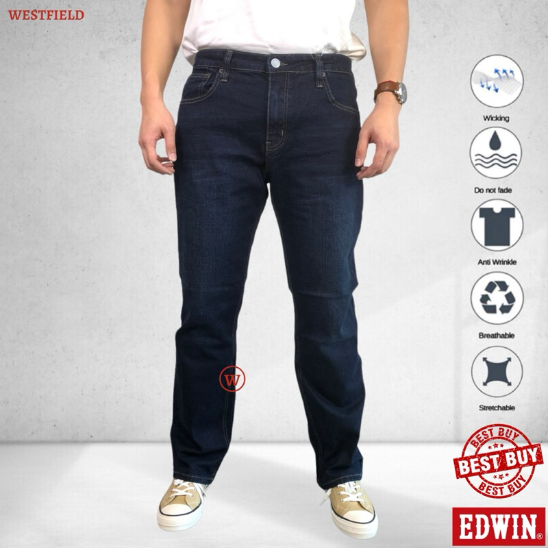 Edwin 505 Mens Straight Cut Dk Indigo Jeans ( 7705 2780 )