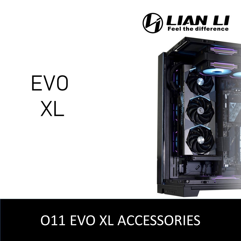 LIAN LI O11 DYNAMIC EVO XL เพิ่มบนอุปกรณ์เสริมชุด GPU แนวตั้ง, ชุดแผงตาข่าย & UP RIGHT GPU KIT