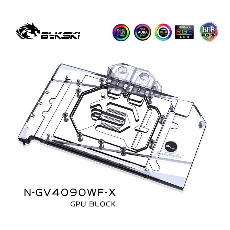 Bykski N-GV4090WF-X GPU Block Gigabyte RTX4090 Windforce RGB สําหรับพีซีระบายความร้อนด้วยน้ําแบบกําห
