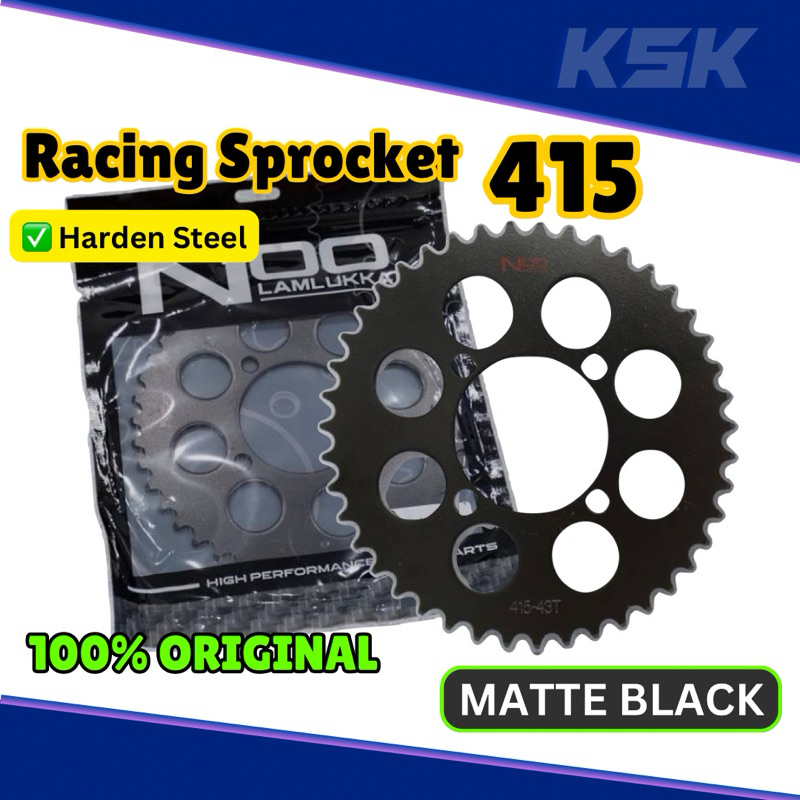 100% LC135 Y15ZR Y16ZR 415 YAMAHA SPROCKET SPOKET 415 HITAM LC Y15 SPOKET BELAKANG Y125Z RXZ Y110 SR