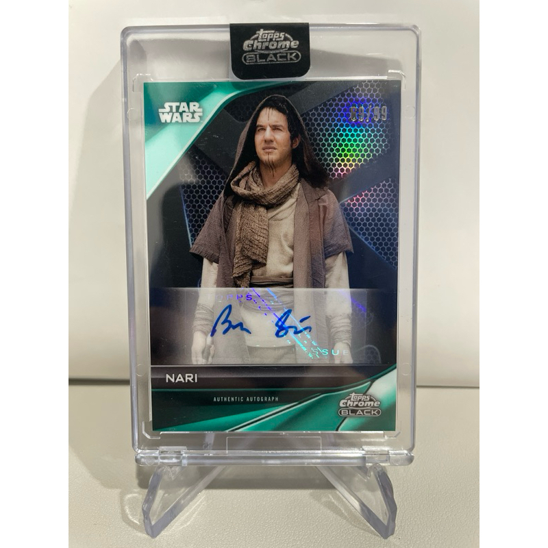 2023 Topps Chrome Black Star Wars Nari (Benny Spfie) Auto Green 69/99 A-SA