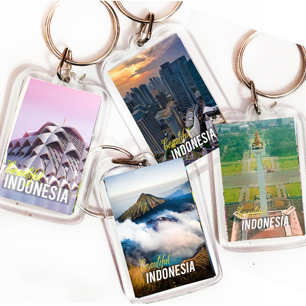 Keychain Indonesia Jakarta Gift Souvenir