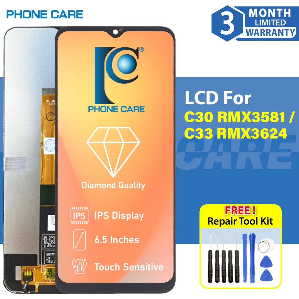 Lcd สําหรับ Realme C30 Rmx3581 / Realme C33 Rmx3624 (พร้อมจอแสดงผลหน้าจอสัมผัส)