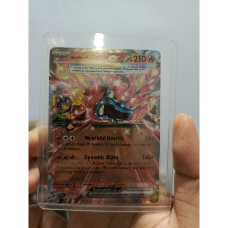 หน้ากาก Pokemon TCG Hearthflame Ogerpon Ex Twilight Masquerade