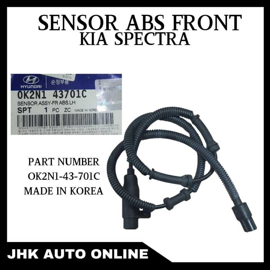KIA SPECTRA ABS SENSOR FRONT / REAR KIA OK2N1-43-701C ด้านหน้า OK2N1-433-711 REAR MADE IN KOREA
