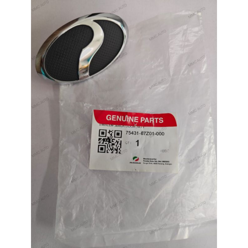 *Perodua Kelisa ด้านหลัง/ Belakang Bonnet Garnish Emblem โลโก้ 75431-87Z01-000