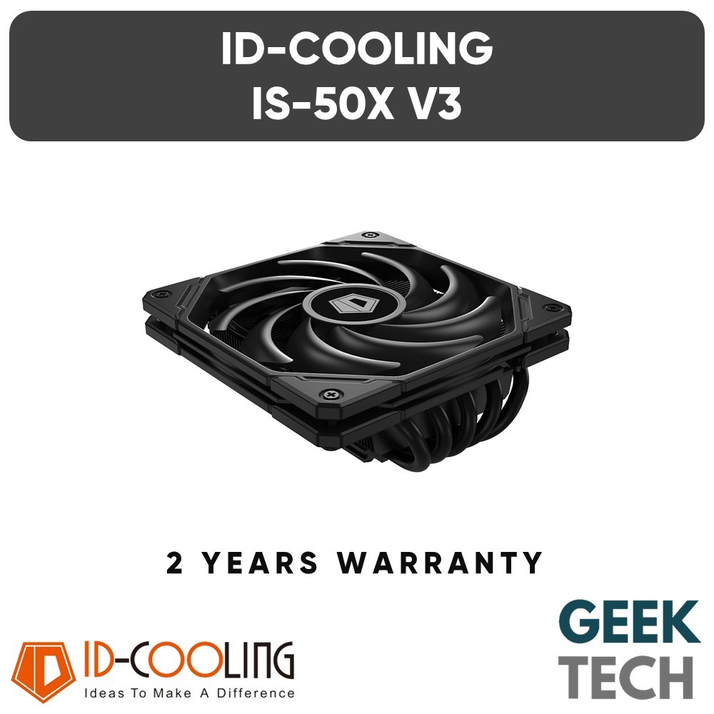 ID-COOLING IS-50X V3 55 มม. ความสูงโปรไฟล์ต่ํา CPU Cooler - เหมาะสําหรับ HTPC, ITX, PC ปัจจัยรูปแบบข