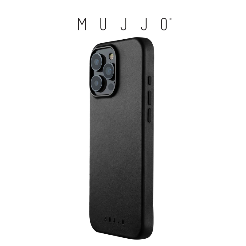 Mujjo Full Leather Case Magnetic Japanese microfibre Slim Phone Case iPhone 16 16 Plus 16 Pro 16 Pro