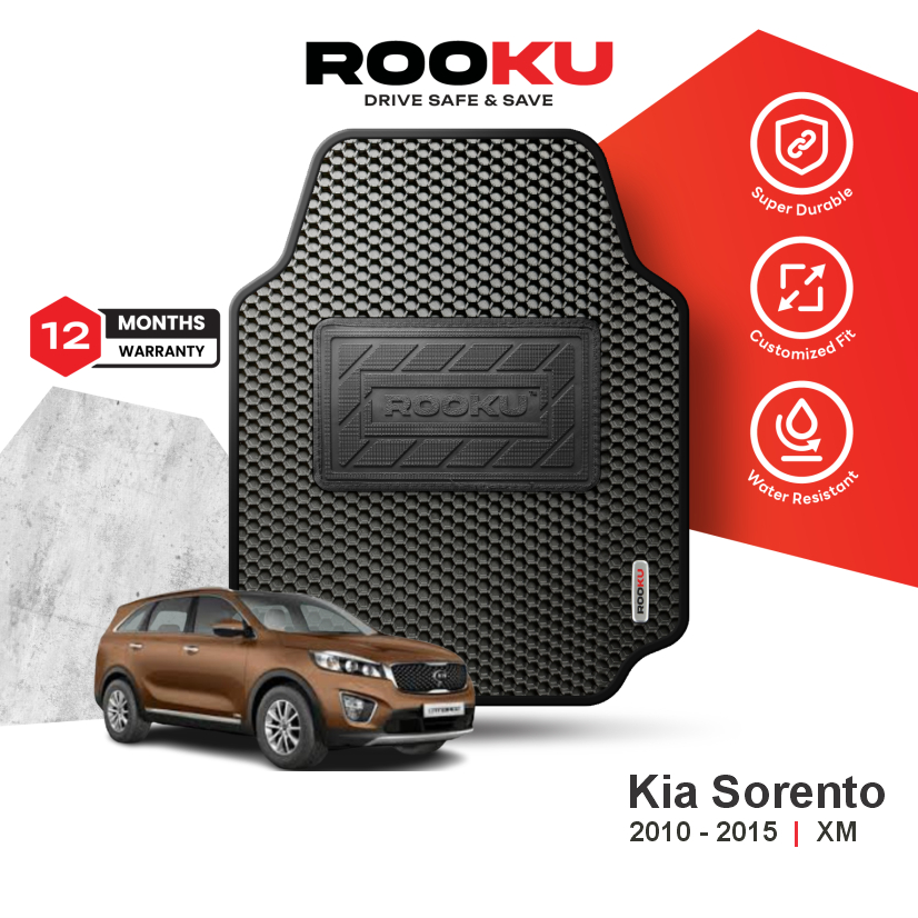 พรมปูพื้นรถยนต์ Rooku Kia Sorento 2010-2015 XM
