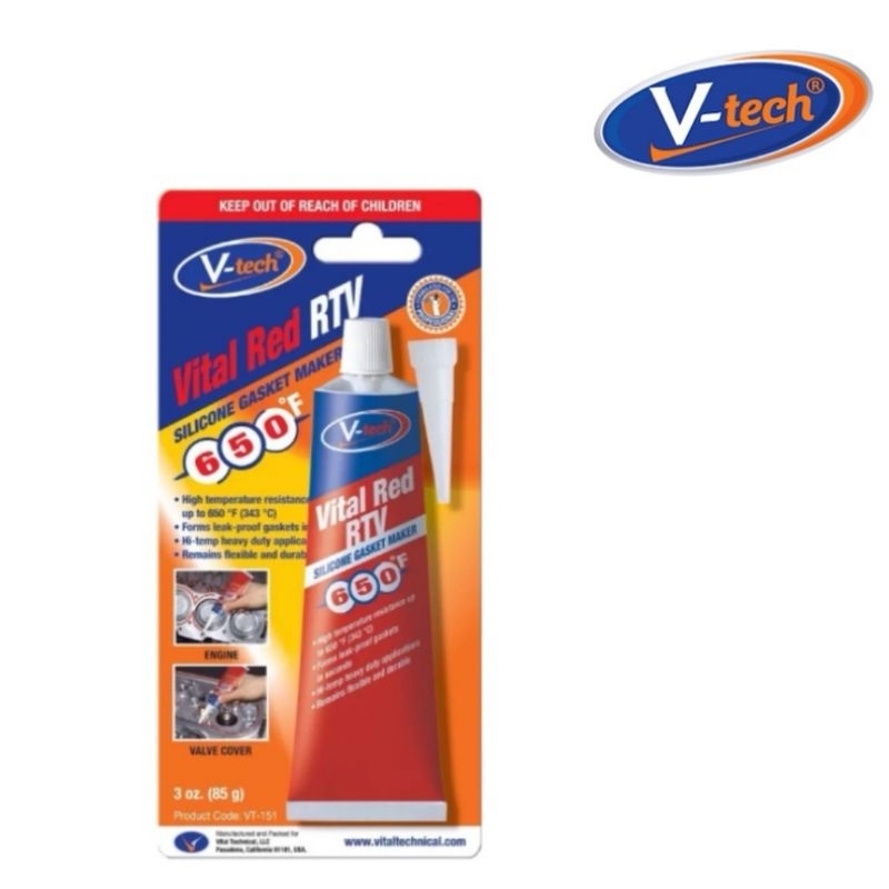 GASKET SILICONE RED V-TECH