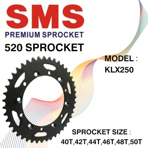 SMS SPROCKET KAWASAKI KLX250 KLX 250 ( ด้านหลัง) SPROCKET BELAKANG BLACK YTZ5S YTZ6V