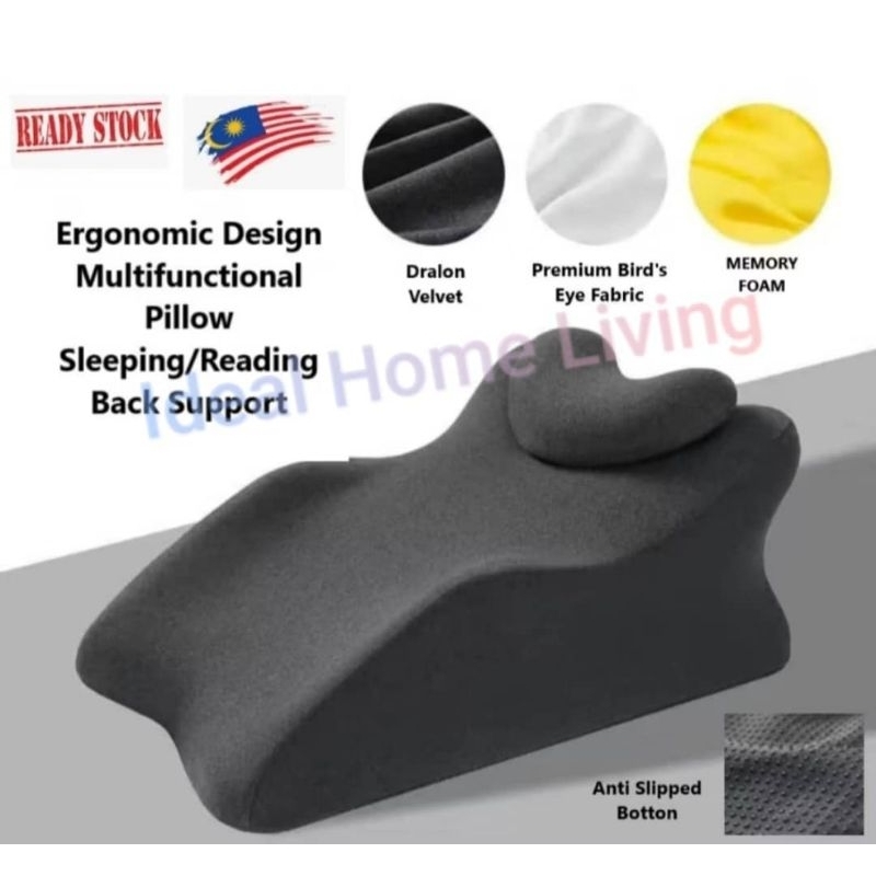 Back Support Pain Reliever หมอน Ergonomic Cushion ขา Elevation Wedge Foot Raiser Parallelogram Slope