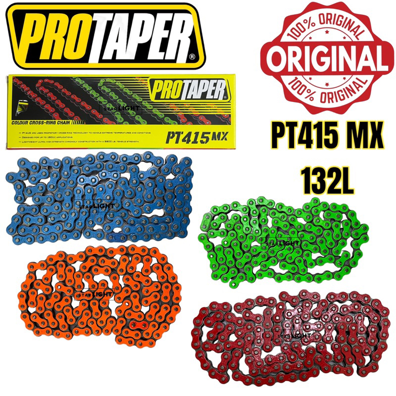 Protaper 415 MX CHAIN RANTAI SPROCKET 132L COLOUR CHAIN มอเตอร์RNA RANTAI