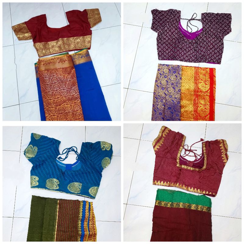 IBS*5 Pakaian India Preloved Indian Wear Full Sleeve Blouse Sarees