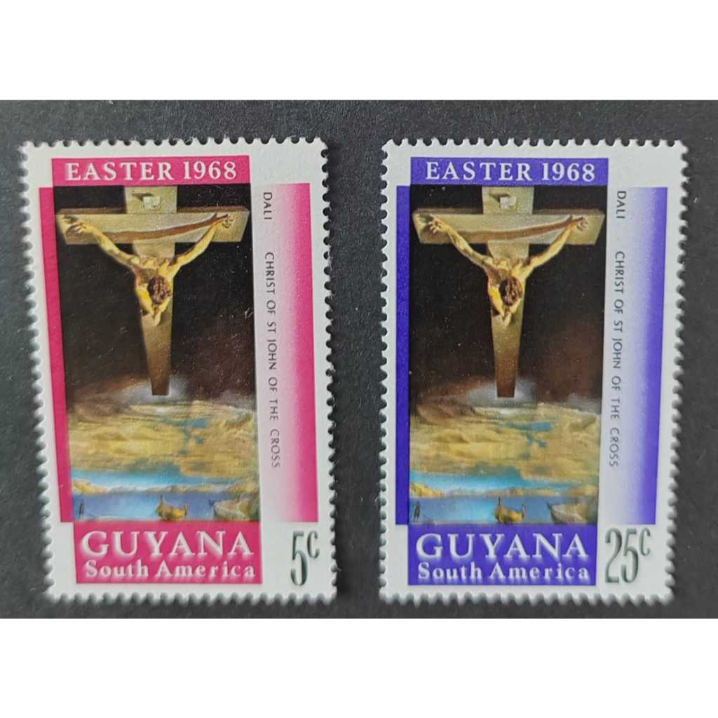 GUYANA, 1968 Easter , MINT, COMPLETE SET, FOXING & HINGED