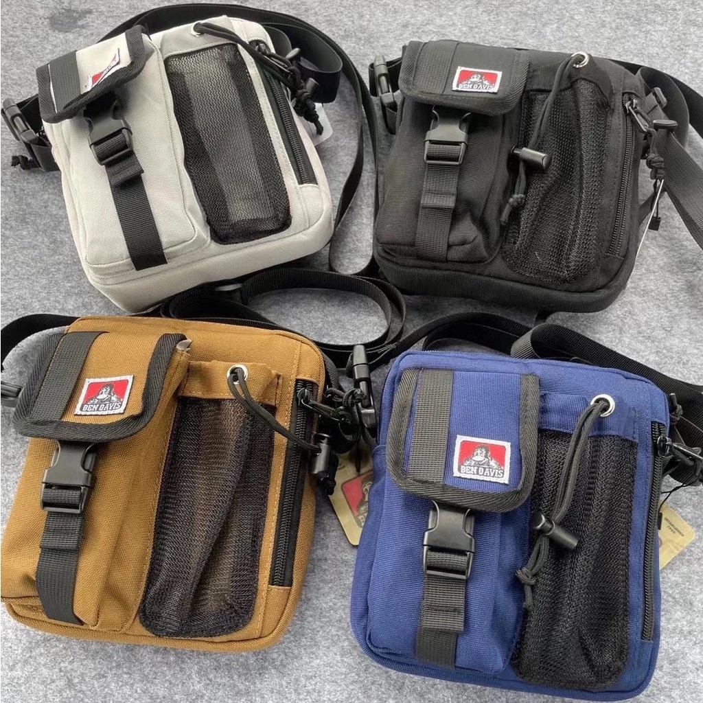 Ben DAVIS Men Waterproof Messenger Bag Sling Bags กระเป๋าคาดเอว Women Crossbody Bag Chestbag Beg Sil