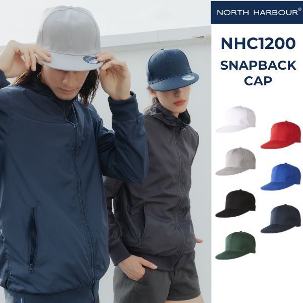 NORTH HARBOUR Snapback อะคริลิค Twill 6 แผงหมวก
