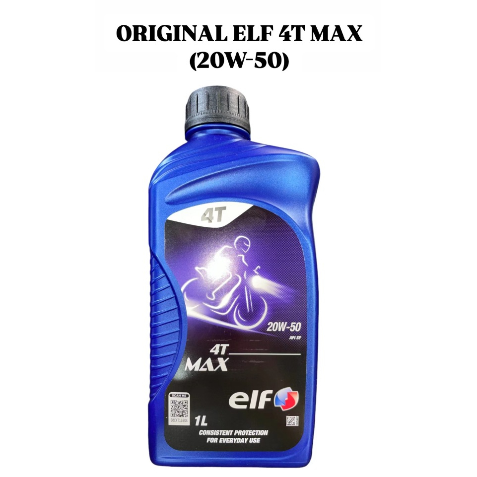 ELF 4T MAX 20W-50 ELF MAX MOTORCYCLE MINYAK HITAM ENGINE OIL 4T MAX 20W50 ELF
