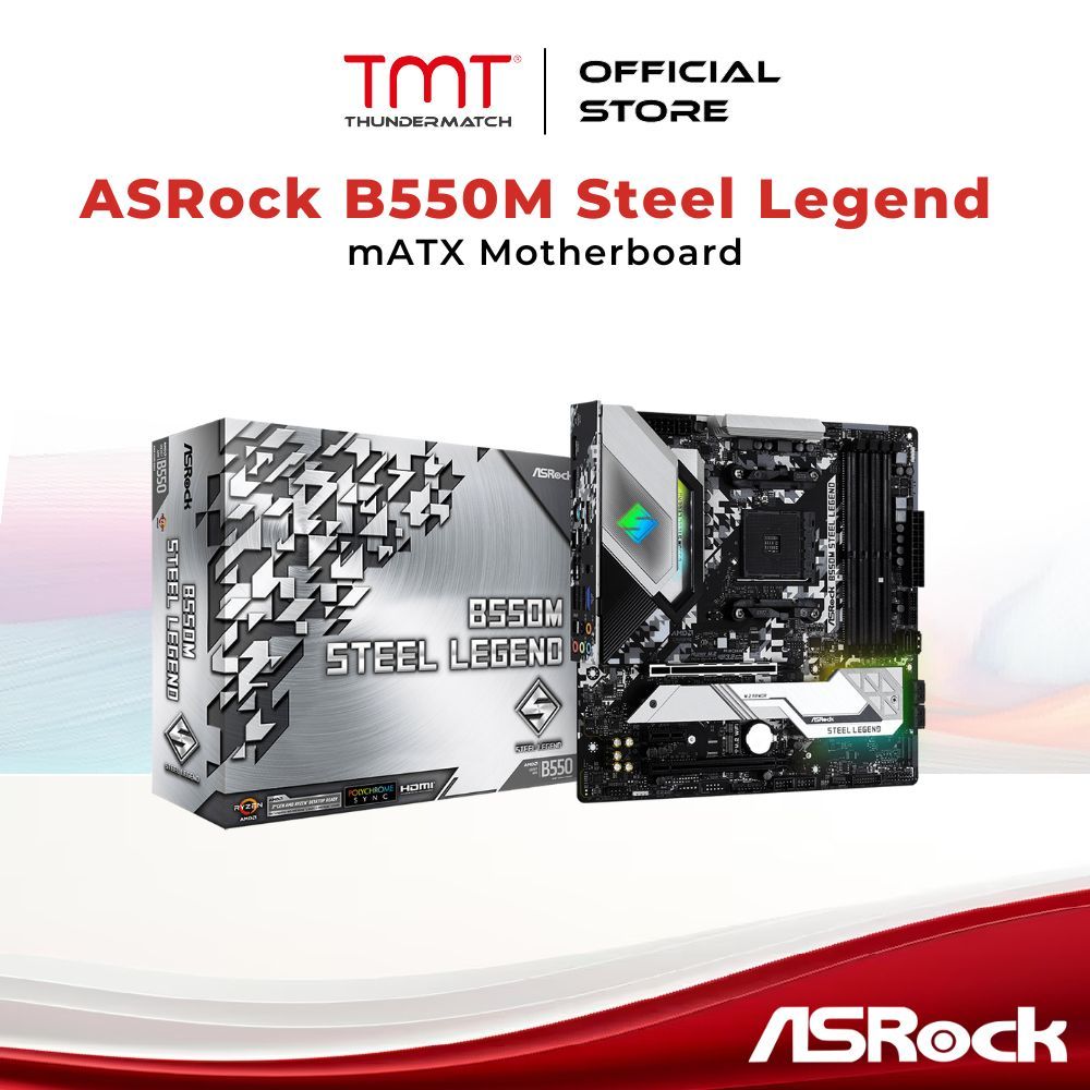 TMT ASRock B550M Steel Legend AM4 mATX เมนบอร์ด