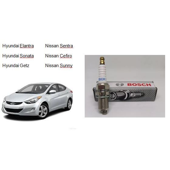 หัวเทียน Hyundai Elantra หัวเทียน Getz Sonata หัวเทียน Bosch FR8DCX+ (K6CT0R)