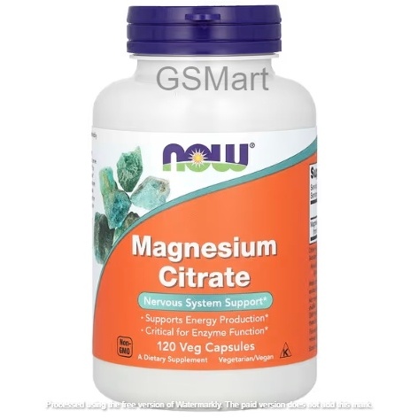 Now Foods Magnesium Citrate 120 / 240 แคปซูล