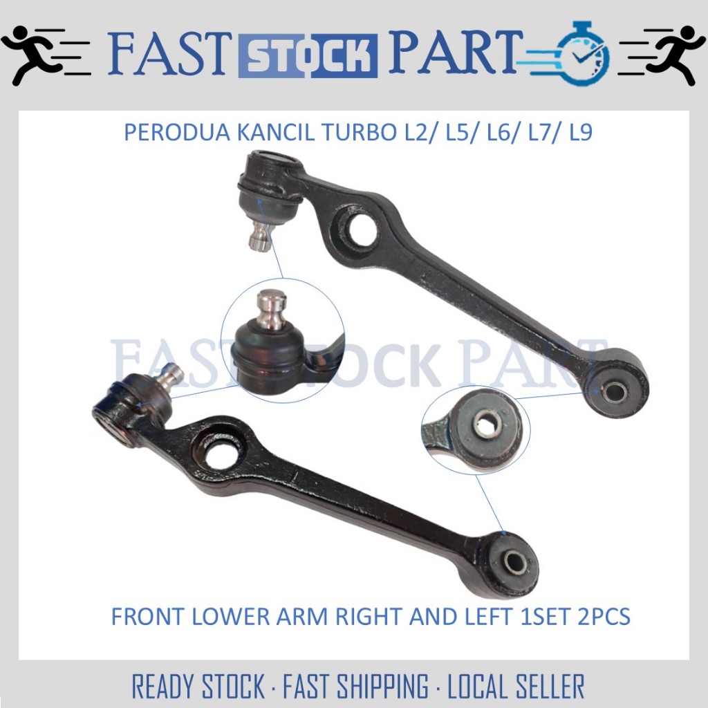 1 ชุด 2 ชิ้นช่วงล่างแขนขวาและซ้าย - ขวา 48068-B7209 ซ้าย 48069-87209 PERODUA KANCIL TURBO L2/ L5/ L6