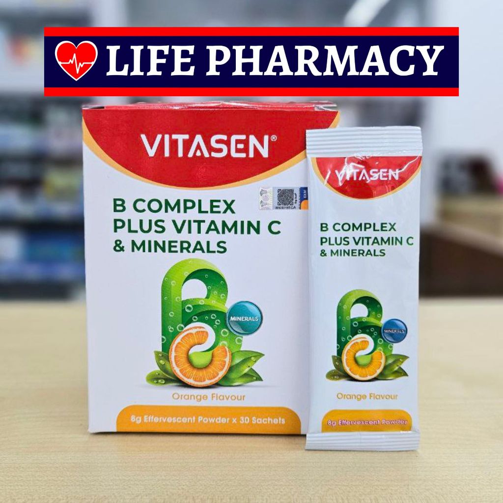 Vitasen B Complex Plus วิตามินซีและแร่ธาตุเม็ดฟู่ 30S