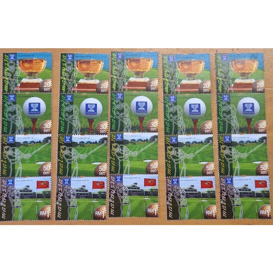 ไปรษณีย์แสตมป์ 4v/ชุด Mint Setem Pos New - 1999 World Cup Golf PIALA GOLF SEDINA - RM1 50sen 30sen 2