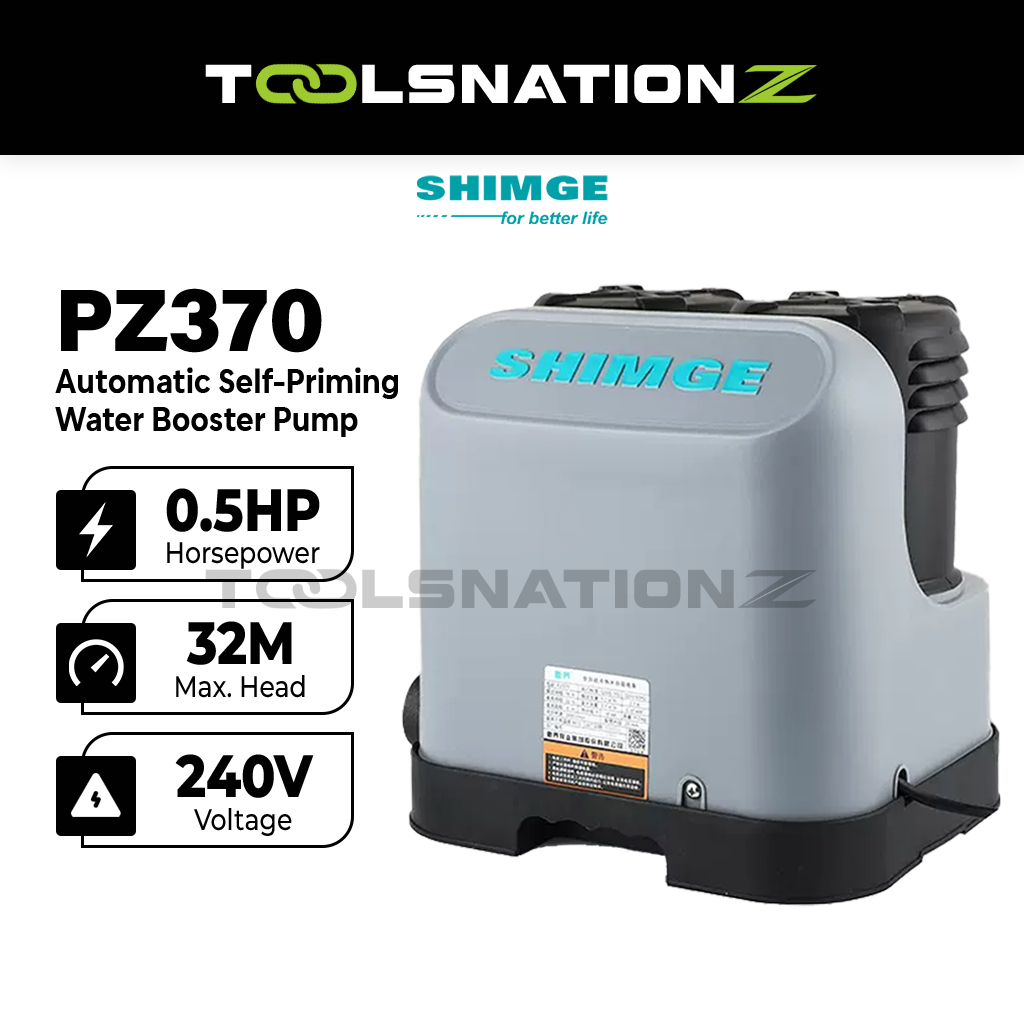 (เงียบสุด) SHIMGE ปั๊มน้ํา Self-Priming อัตโนมัติ PZ125/PZ370/PZ550/PZ750 Pam Air Rumah