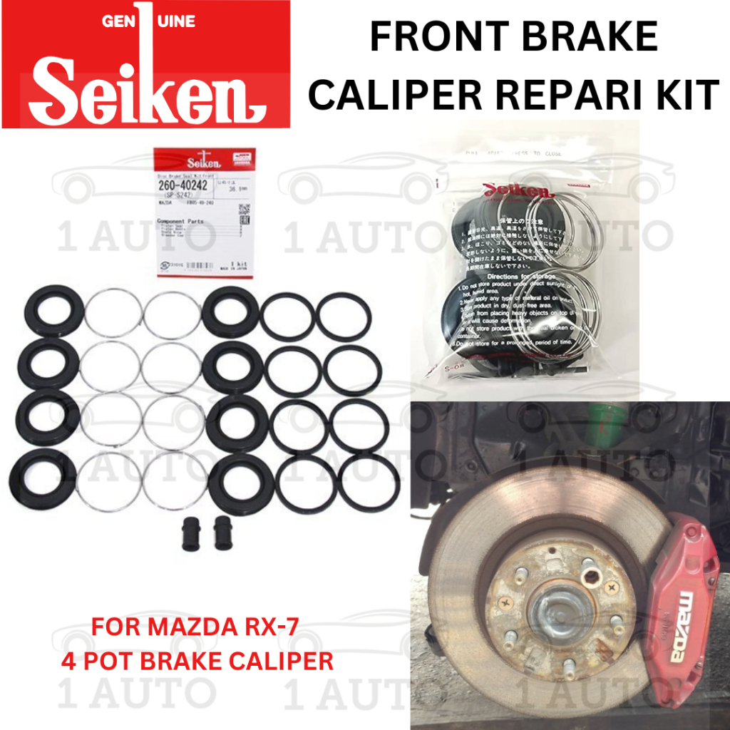 ชุดซ่อมแซมเบรคด้านหน้า MAZDA RX-7 FC3S FD3S 4 หม้อ CALIPER