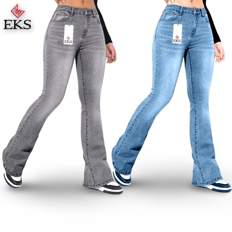 EKS Jeans Bootcut Plus Size Stretching Pant สําหรับผู้หญิง ไซส์ 38-48