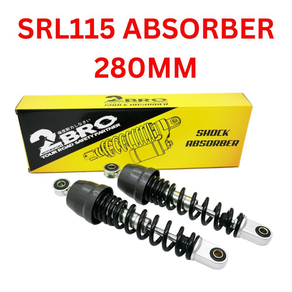 SRL115 ABSORBER 2BRO 280MM / ABSORBER SRL115 2BRO 280MM มอเตอร์ไซค์สีดํา