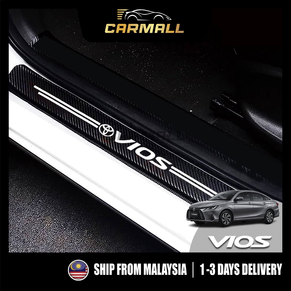 Toyota Vios AC100 ประตู Step Scuff แผ่นสติกเกอร์ Fit NGC102 2023-2026 CarMall อุปกรณ์เสริม