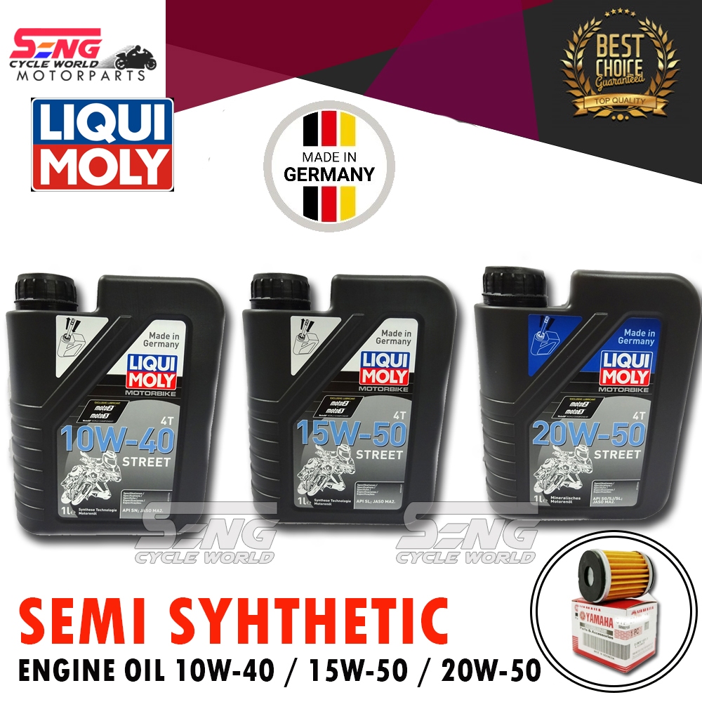 LIQUI MOLY 4T ENGINE OIL (STREET 20W 50 / 15W 50 / 10W 40)